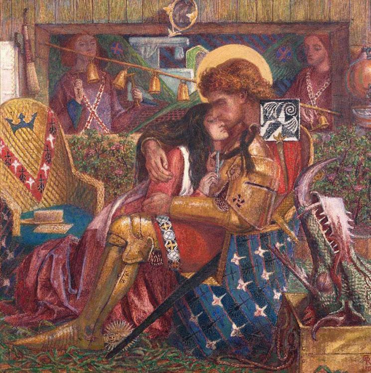 Dante Gabriel Rossetti The Weding of St George and the Princess Sabra (mk28) oil painting image